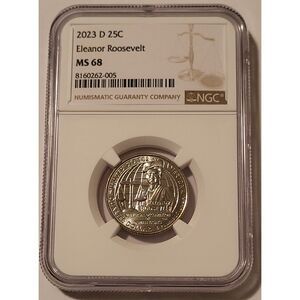 2023 D Eleanor Roosevelt Quarter MS68 NGC